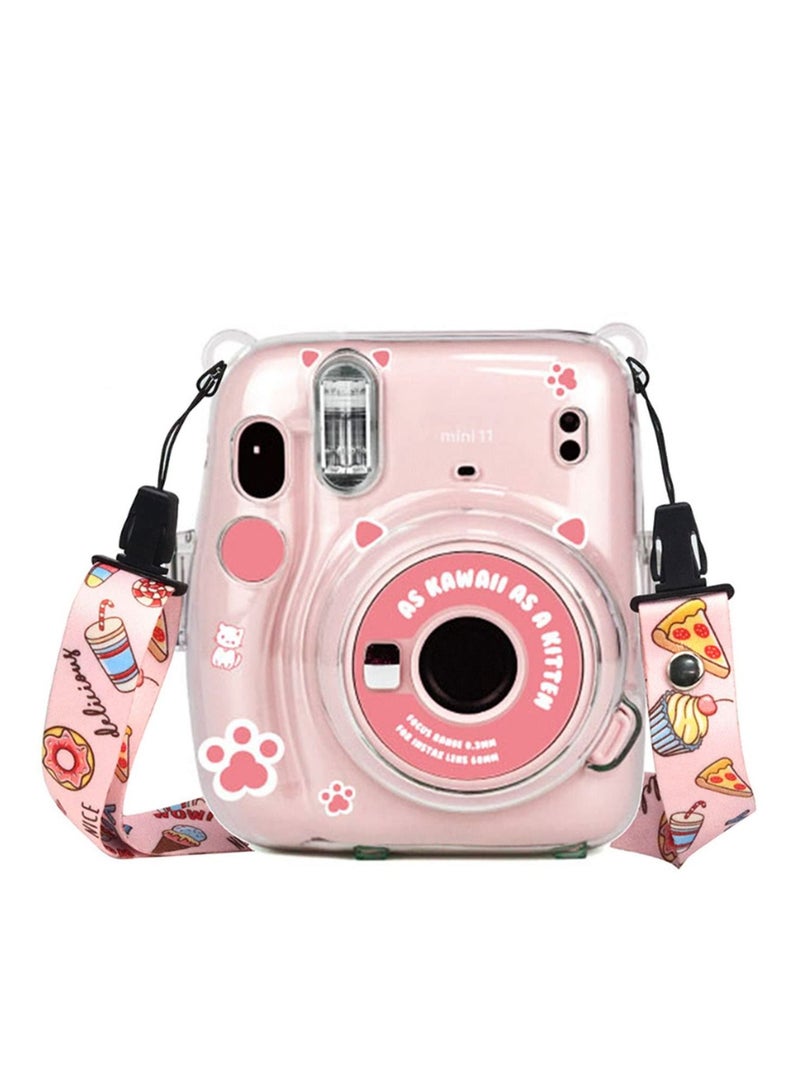 Fujifilm Instax Mini 11 Instant Camera Hard Case with Adjustable Strap and Sticker  - Image 2