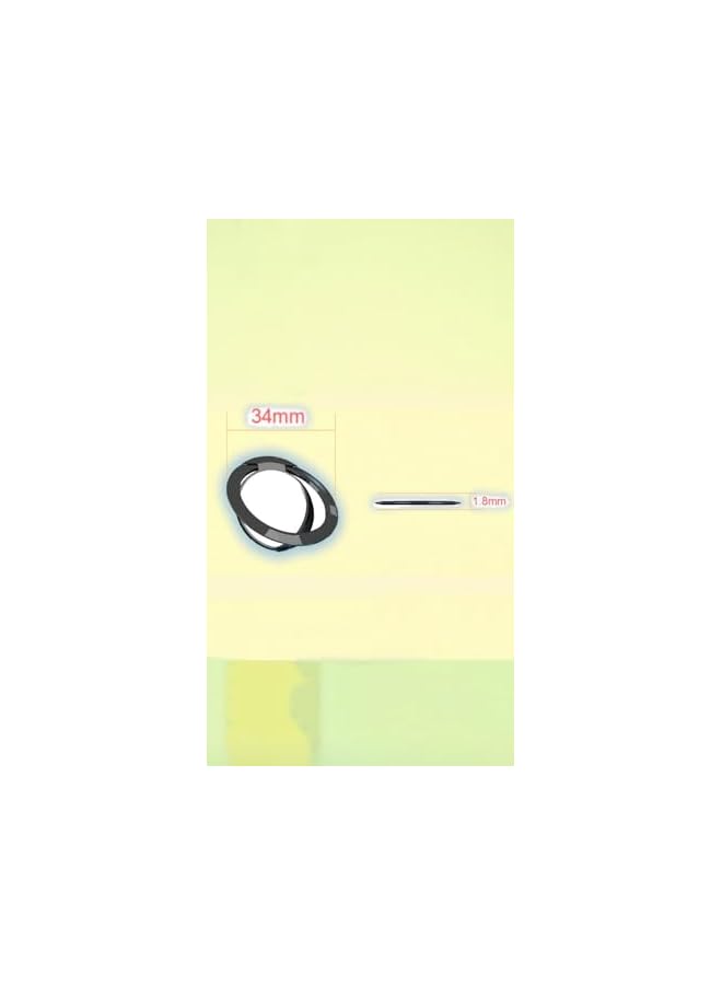 Green Tiger Rotating Metal Finger Kickstand - Ultra-Thin 1.8mm Phone Ring Holder & Stand, Enhances Grip, Compatible with All Smartphones for Magnetic Car Mount - Black - Image 5