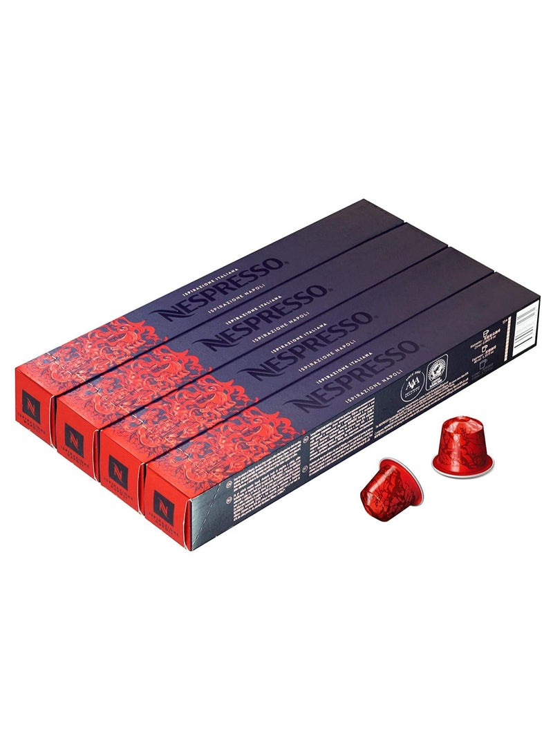 Nespresso Original Capsules - Napoli - Pack of 4 - 40 Capsules