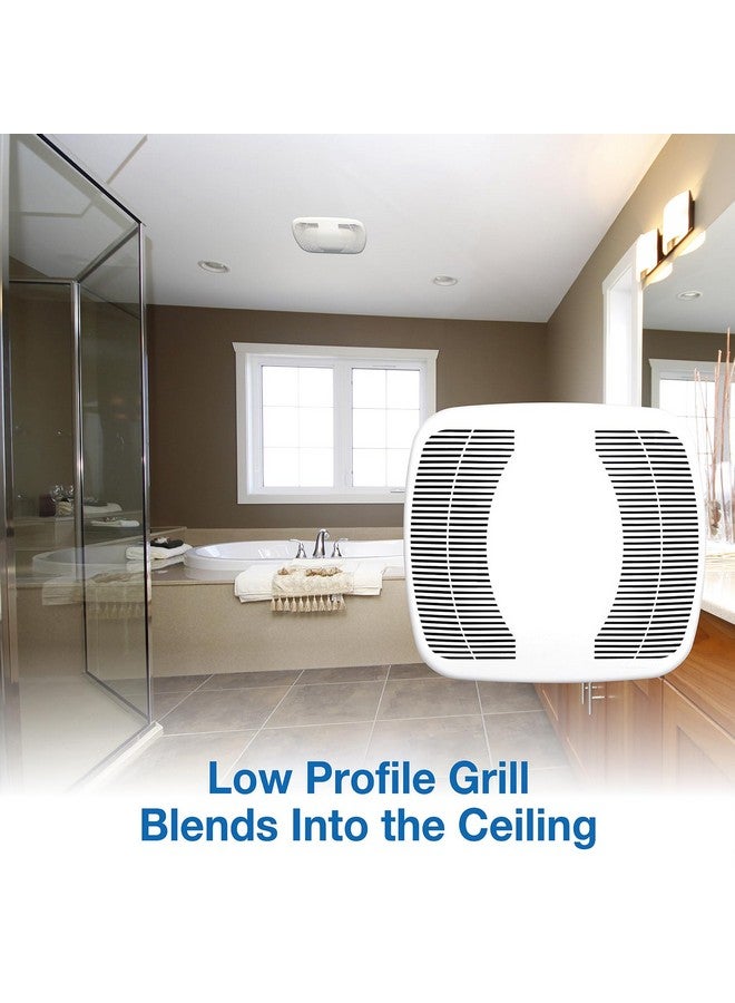 Air King Air King BFQ110 Ceiling Mounted Snap-in Installation 100 CFM Bathroom Exhaust Fans, Medium, White  - Image 3