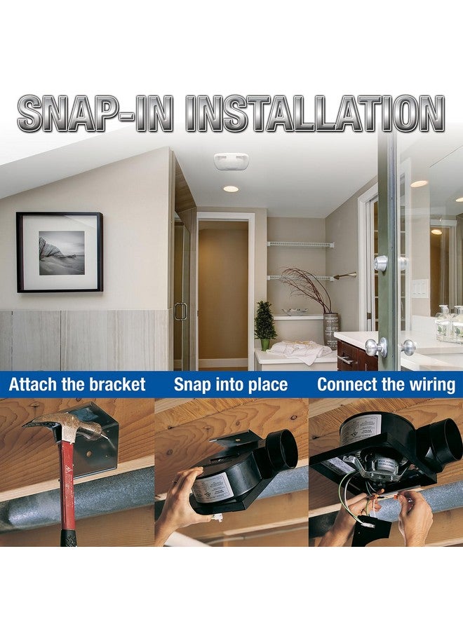 Air King Air King BFQ110 Ceiling Mounted Snap-in Installation 100 CFM Bathroom Exhaust Fans, Medium, White  - Image 5