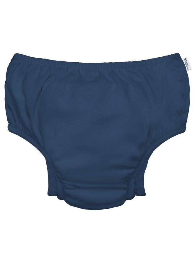 i play. by green sprouts Baby Snap Reusable Swim Diaper, Navy, 3T - Image 1