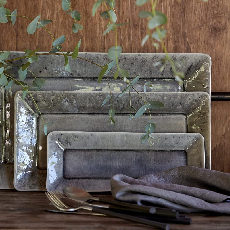 Costa Nova Ceramic Stoneware 16 x 95 Rectangular Tray  Madeira Collection Grey  Microwave  Dishwasher Safe Dinnerware  Food Safe Glazing  Restaurant Quality Serveware - Image 4