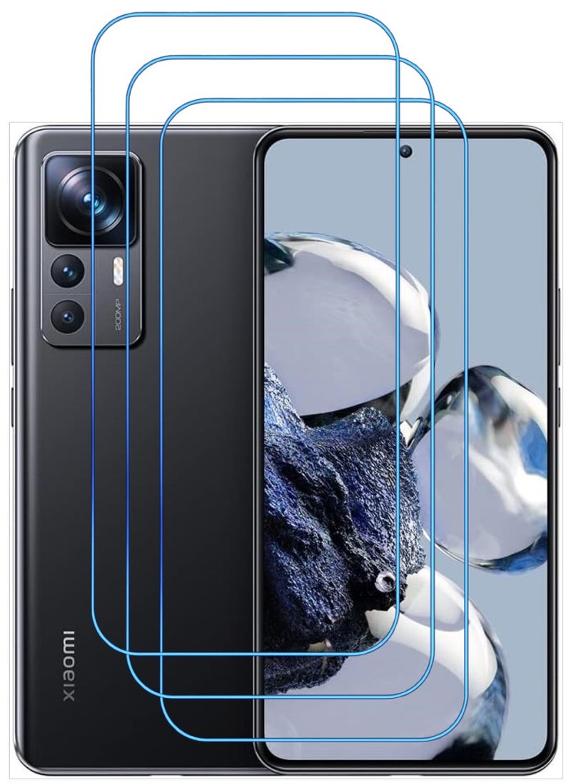 ACLIX 3 Pieces Antistatic ESD Dustproof Premium Quality High Definition Clear Tempered Glass Screen Protector Designed For Xiaomi 12T Pro - Image 1