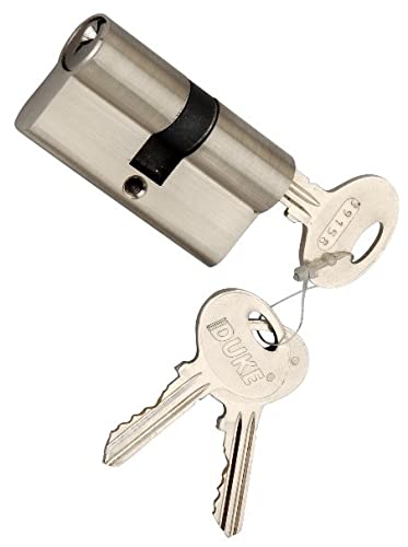 Duke 8 Inch Antique Brass Finish Mortice 60mm Double Turn Cylindrical Door Lock with 3 Brass Keys Mortice Lock for Home Living Room Hotel - Image 3