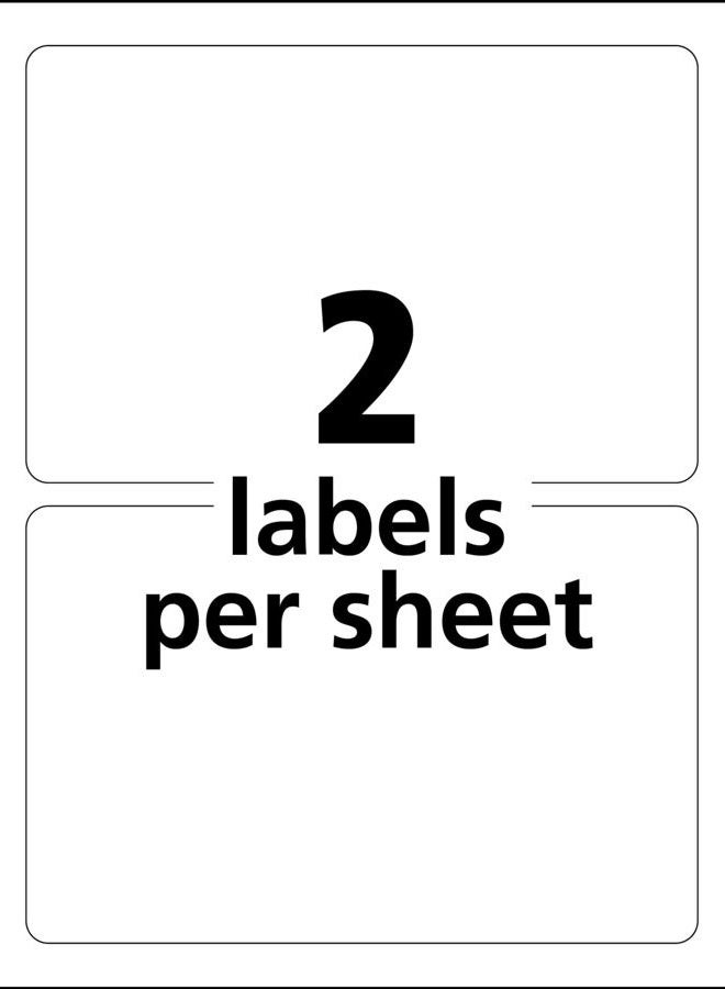 Avery Durable White Cover Up ID Labels for Laser Printers, 5" x 8.125", Pack of 100 (6579) - Image 4