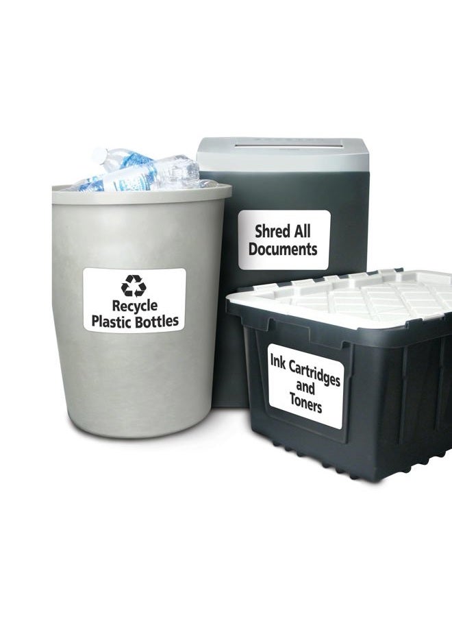 Avery Durable White Cover Up ID Labels for Laser Printers, 5" x 8.125", Pack of 100 (6579) - Image 3