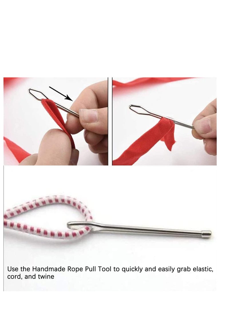 KASTWAVE Sewing Loop Kit, 4 PCS Needle Puller Set, Needles Sewing Big Eye Darning Needles, Drawstring Threader Tool Set, Suitable for DIY Wool Threader - Image 4
