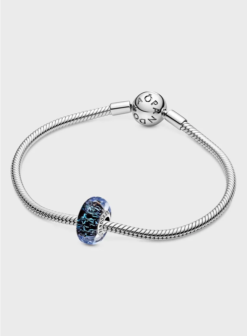 PANDORA Wavy Dark Blue Murano Glass Ocean Charm