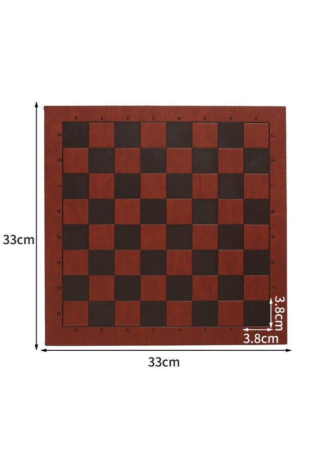 رقعة الشطرنج الجلدية PVC بساط عازل من الجلد الصين الشطرنج الشطرنج الاستخدام المزدوج المواصفات: أرقام حمراء بنية 33.7 سم * 33.7 سم - Image 1