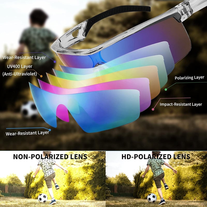 FEISEDY Kids Teens Baseball Polarized Sunglasses Sports TR90 Frame Boys Girls Cycling B2454 - Image 4