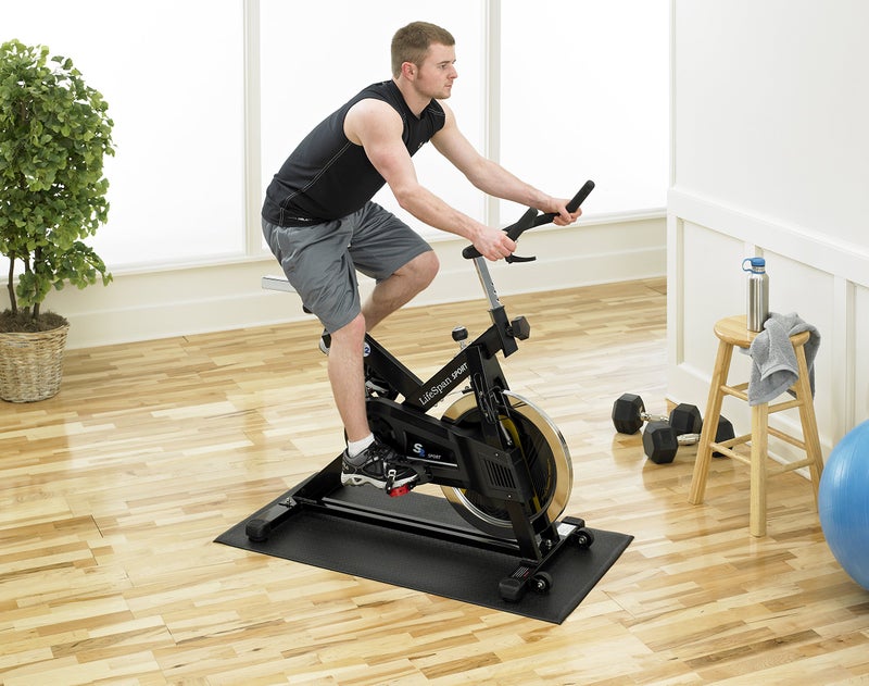 Supermats Heavy Duty Equipment Mat 20GS Made in U.S.A. for Indoor Cycles Exercise Upright Bikes and Steppers (2 Feet x 3 Feet 10 In) (24-Inch x 46-Inch) (60.96 cm x 116.84 cm) , Black - Image 2