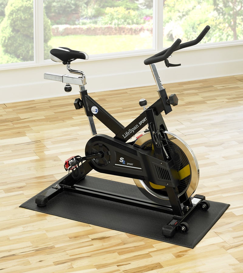 Supermats Heavy Duty Equipment Mat 20GS Made in U.S.A. for Indoor Cycles Exercise Upright Bikes and Steppers (2 Feet x 3 Feet 10 In) (24-Inch x 46-Inch) (60.96 cm x 116.84 cm) , Black - Image 3
