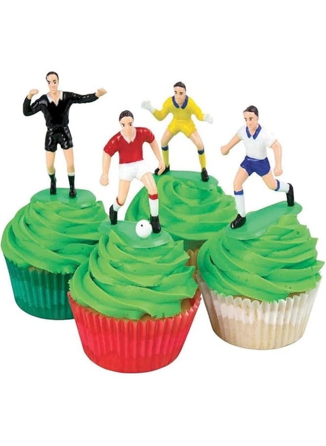 PME PME Cake and Cupcakes, Set of 9 Soccer Toppers, Standard, Multicolor  - Image 1