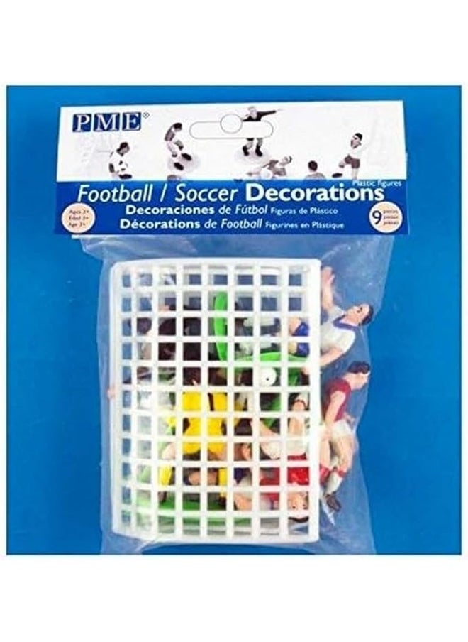 PME PME Cake and Cupcakes, Set of 9 Soccer Toppers, Standard, Multicolor  - Image 3
