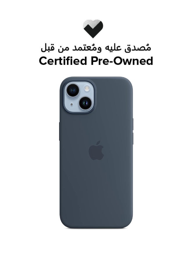 Apple Certified Pre Owned - iPhone 14 Silicone Case with MagSafe - Storm Blue - Image 1