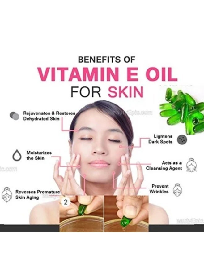 Evian كبسولات إيفيون فيتامين E 400 ملغ 100 حبة – لبشرة وشعر وأظافر متألقة - Image 1