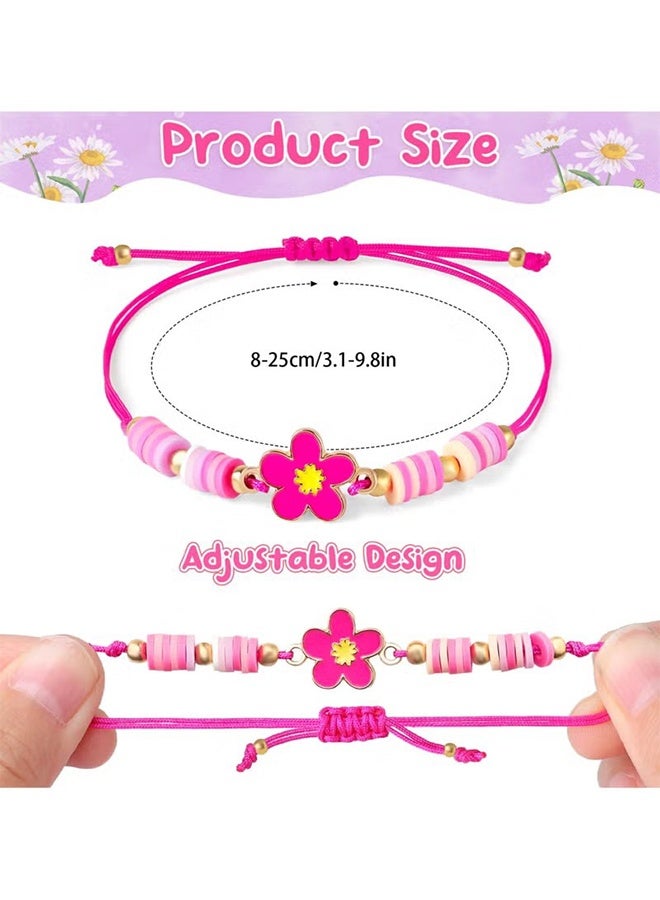 واي جيه أساور الأصدقاء، 12 قطعة، الأطفال اللطفاء الملون أساور الفتيات، أساور خرزات مسطحة قابلة للتعديل أساور حفلات الأطفال المجوهرات - Image 3