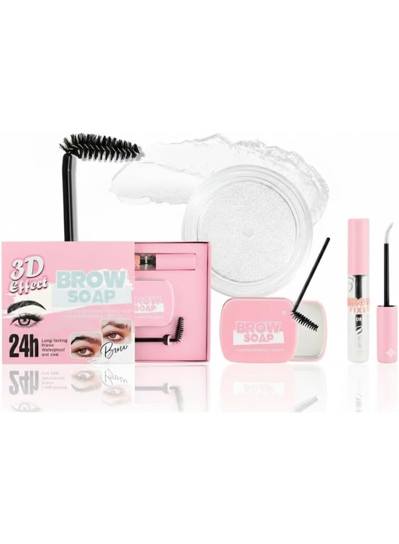 SOAP SHAPER STYLING WAX+CLEAR MASCARA EYEBROW -BROW SCUL PING GEL, Excellent Stereotypes Eyebrow Styling Wax, Long-lasting Waterproof Eyebrow Enhancer Gel - Image 2