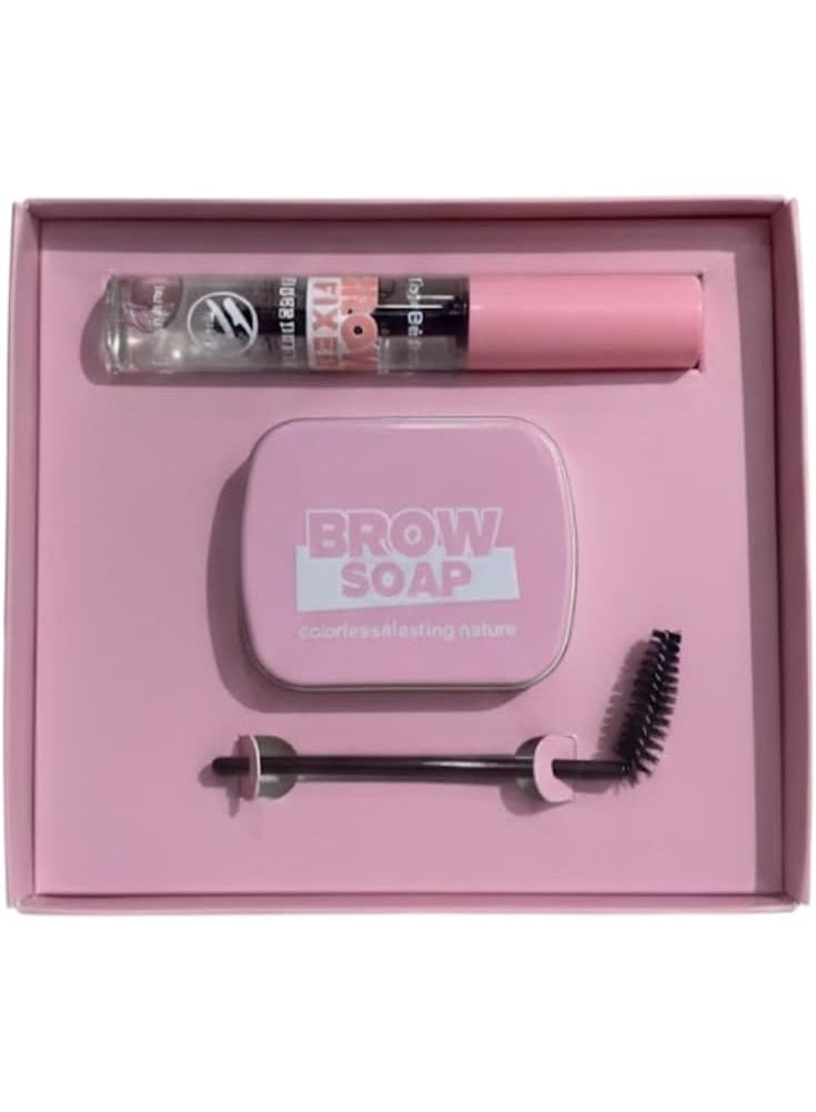 SOAP SHAPER STYLING WAX+CLEAR MASCARA EYEBROW -BROW SCUL PING GEL, Excellent Stereotypes Eyebrow Styling Wax, Long-lasting Waterproof Eyebrow Enhancer Gel - Image 1
