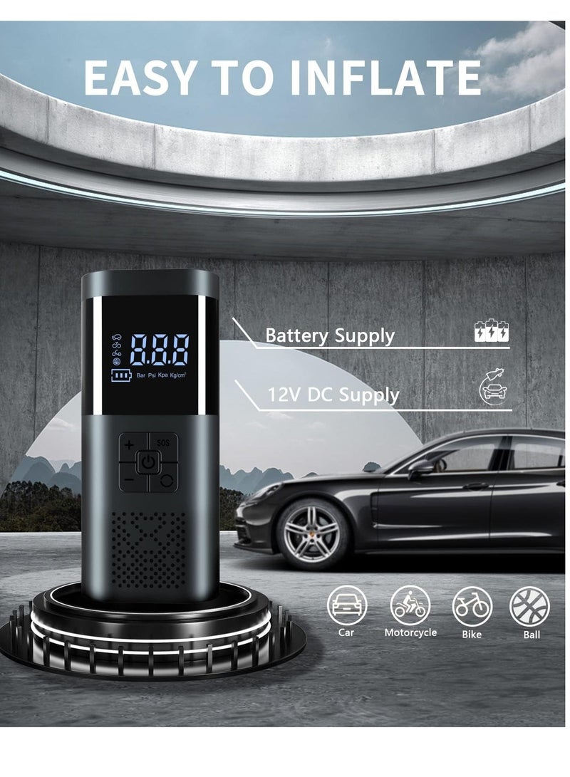 SYOSI Air Compressor Tire Inflator Pump Car Portable 150 PSI Fast Inflation with LCD Dual Screen Electric for For Bicycle Motorcycles Ball - Image 5