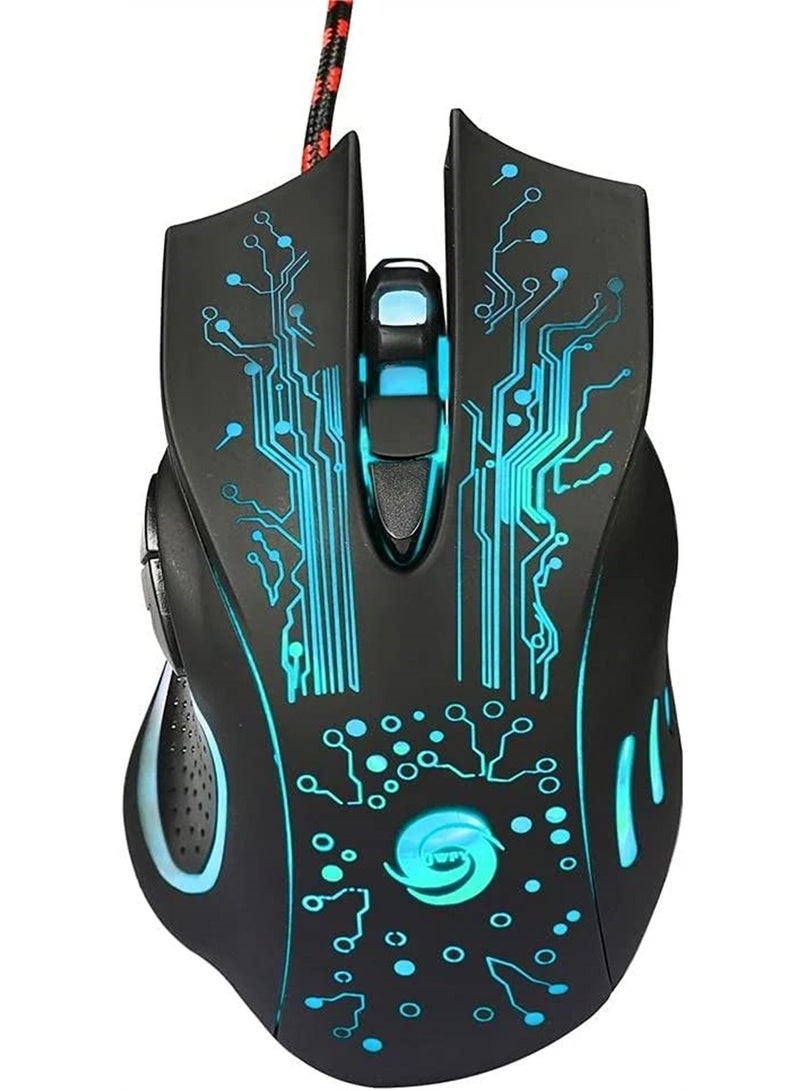 SYOSI Gaming Mice Computer Gaming Mouse Wired Manipulator Gaming Mouse Glare USB Wired Gaming Mouse Adjustable 7 Buttons LED Backlit Professional Gamer Mice Ergonomic for PC Laptop  - Image 5