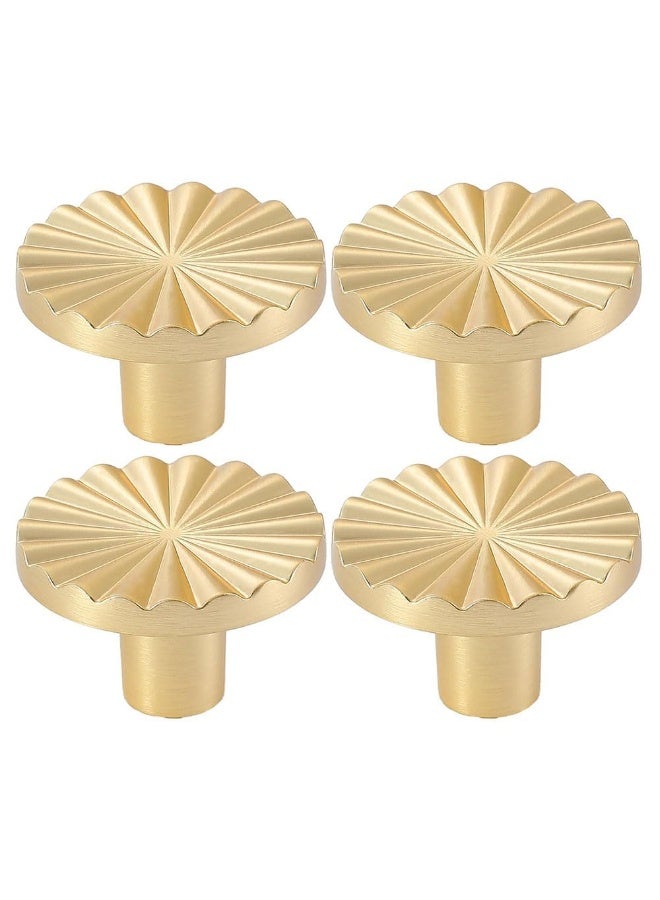 Peachjoy Gold Cabinet knobs Kitchen Cabinet Pulls with Vintage Cupboard Drawers Hardware Dresser Drawer Handles Kitchen Cabinet Handles,Single Hole, 4 Pack - Image 1