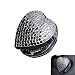 Ferianl Bling Push Start Button Cover Crystal Rhinestone Engine Start Buttons Covers Cute Heart Ignition Button Cover Sticker Car Interior Decor Accessories for Most Car WhiteBlack - Image 2