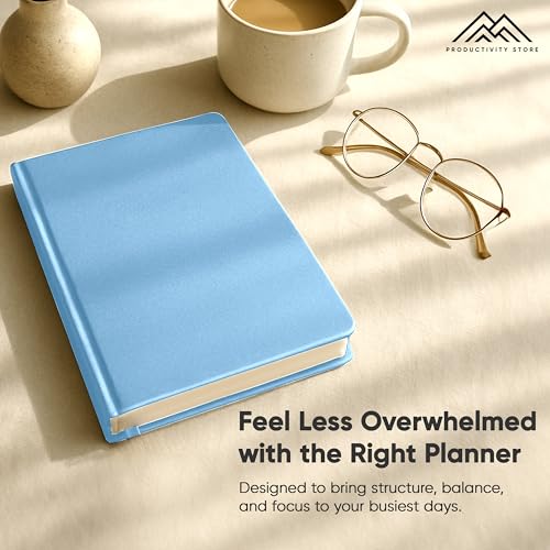 PRODUCTIVITY STORE Daily Planner 2025 (5" x 8") - The Ultimate Daily Workflow Planner with Hourly Schedule & Task List to Achieve Your Goals by PRODUCTIVITY STORE (A5, Blue) - Image 2