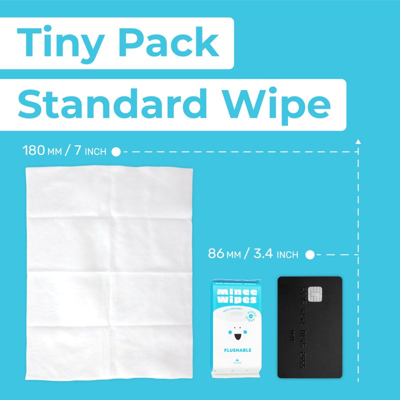 MOONIES Impossibly Compact Travel Flushable Wipes - 99.5% Water and Aloe - Safe for Sensitive Skin, Hypoallergenic & Unscented - Travel Essentials for Adults, Kids & Baby Care - 24 Pack Total 144 Wipes - Image 5