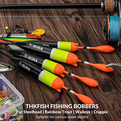 THKFISH Fishing Bobbers & Floats - Slip Bobbers for Crappie Fishing, Balsa Floats - 1/2oz (4.13"X0.75"X7.87") - 5PCS - Image 5