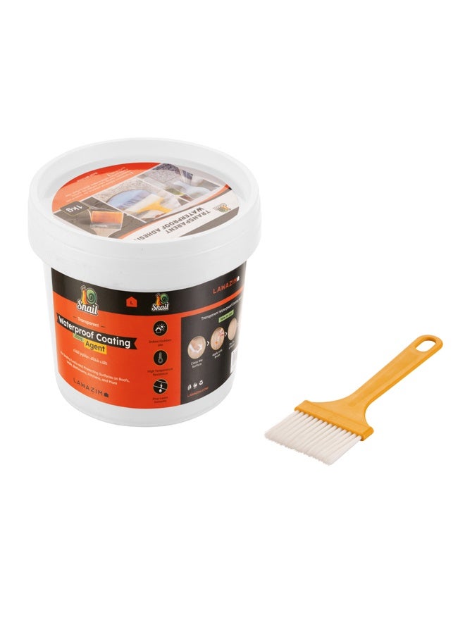 LAWAZIM Snail Transparent Waterproof Coating Agent - Invisible Clear Insulation Anti-Leakage Coating for Repairing Cracks and Moisture Areas, Super Strong Sealant for Indoor & Outdoor Use - 1000g - Image 1