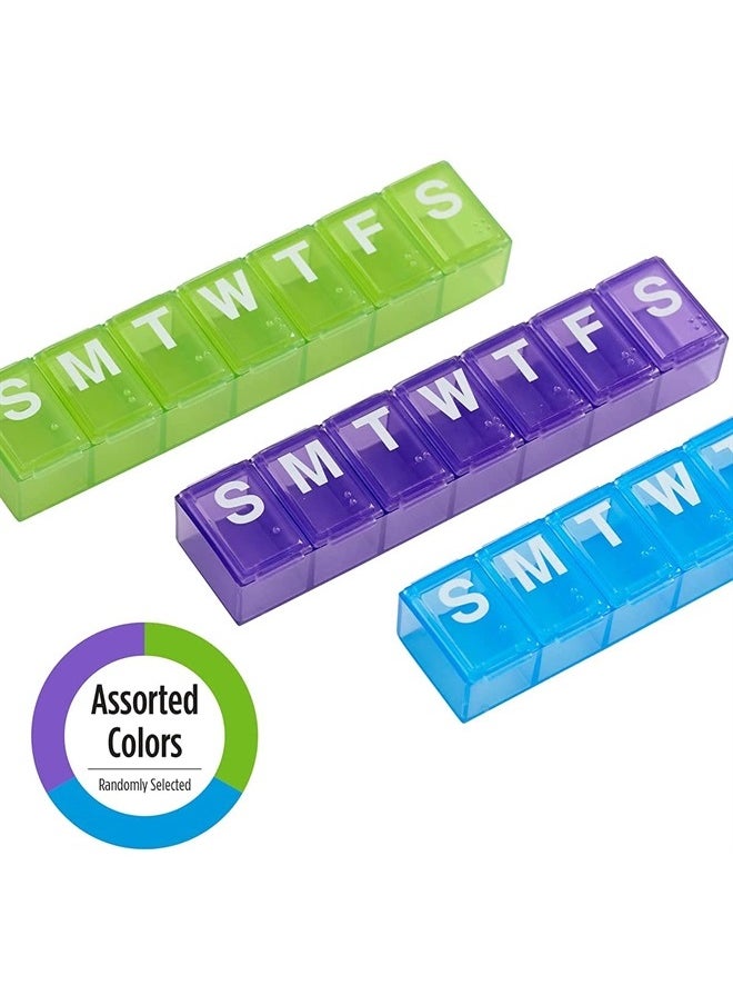 Ezy Dose Weekly (7-Day) Pill Organizer, Vitamin Case, and Medicine Box, Medium Compartments, Color May Vary  - Image 2