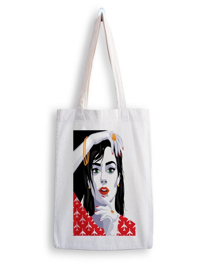 ARTBUG Tote Bag for Women with zip, Aesthetic Canvas tote bag for college girls, office, stylish and reusable - Women - D No - 256 - Image 1