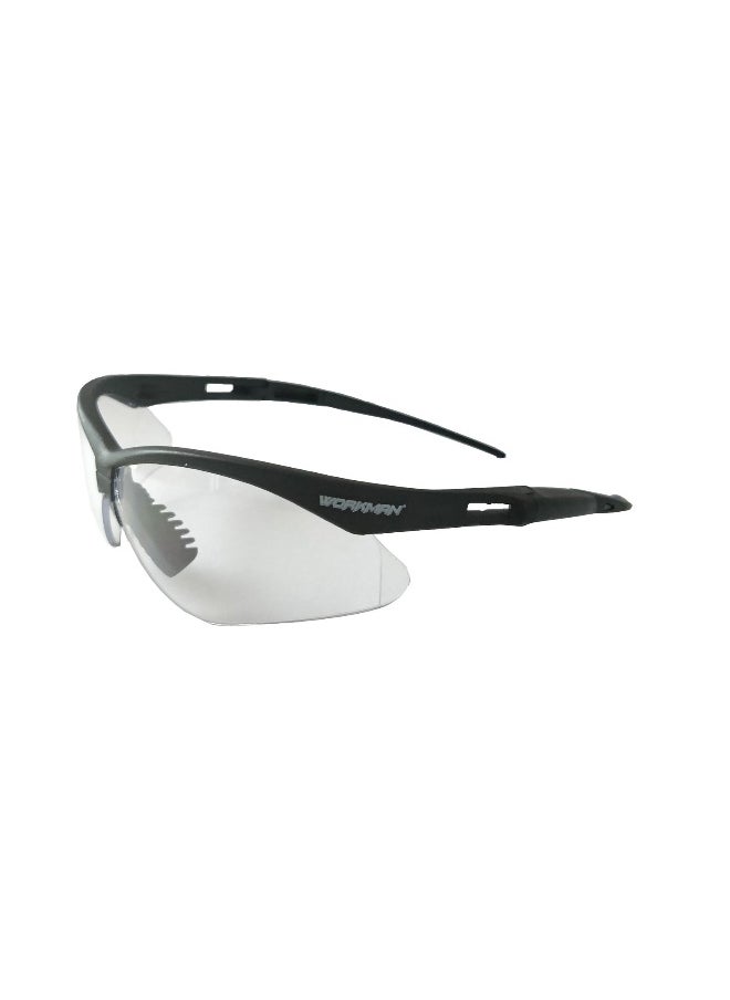 Workman - Work | Pack of 1MAN SG-71068C HOMER Safety Goggles with Clear Lens | Lightweight, Scratch & Impact Resistant | Safety Glasses for Multipurpose Use for Pollution, Dust, Riding & Construction Work | Pack of 1 - Image 1