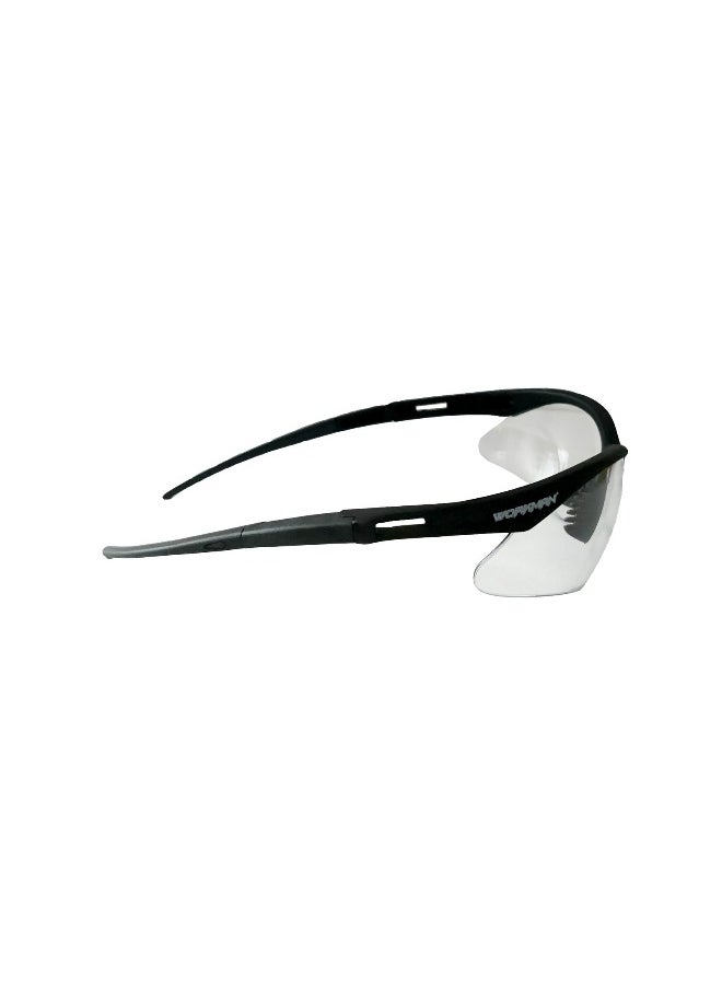 Workman - Work | Pack of 1MAN SG-71068C HOMER Safety Goggles with Clear Lens | Lightweight, Scratch & Impact Resistant | Safety Glasses for Multipurpose Use for Pollution, Dust, Riding & Construction Work | Pack of 1 - Image 1