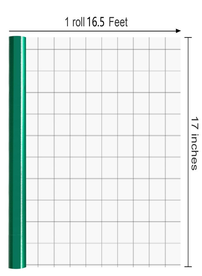 لفة ورق تغليف ميرتشر ميتاليك أخضر داكن - 17 بوصة × 16.4 قدم (23.3 قدم مربع) مع خطوط قطع شبكية - Image 3