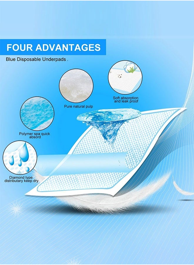 Generic - 60*60CM Baby Changing Diaper Pads Disposable Baby Diapers 5-Layer Protection Ventilation Waterproof Leak Proof Rapid Drying Blue Hospital Pad - Image 1