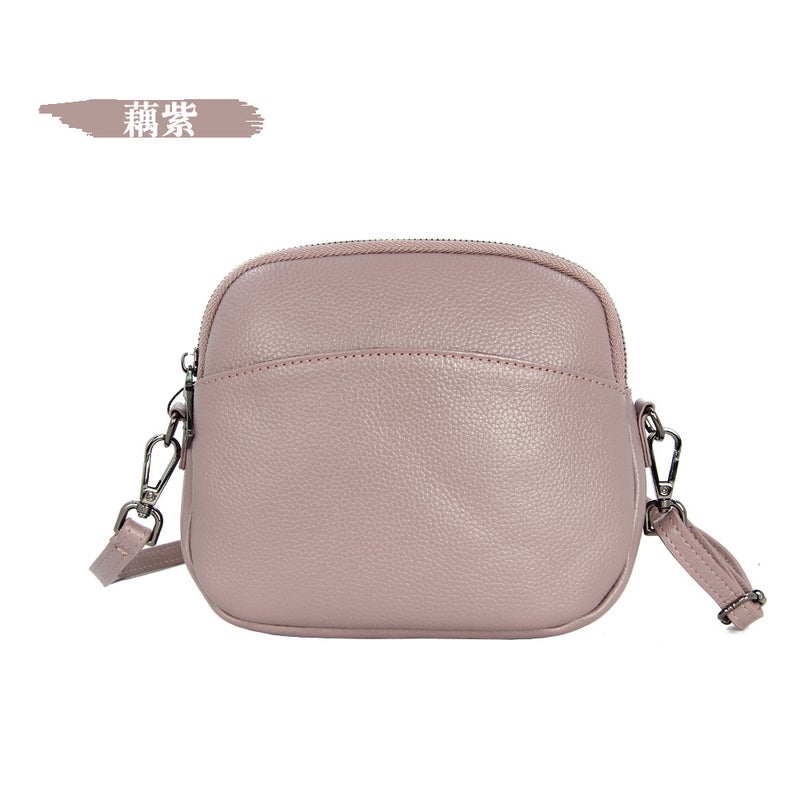 Chic Simple Crossbody Womens Fashion Shell Bag Lotus root purple 