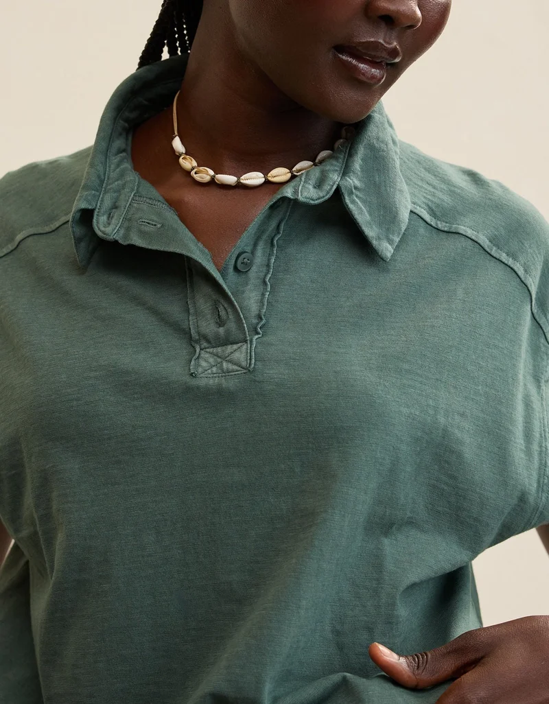 Aerie  Aerie Happiest Oversized Polo T-Shirt for Women | Best Price UAE