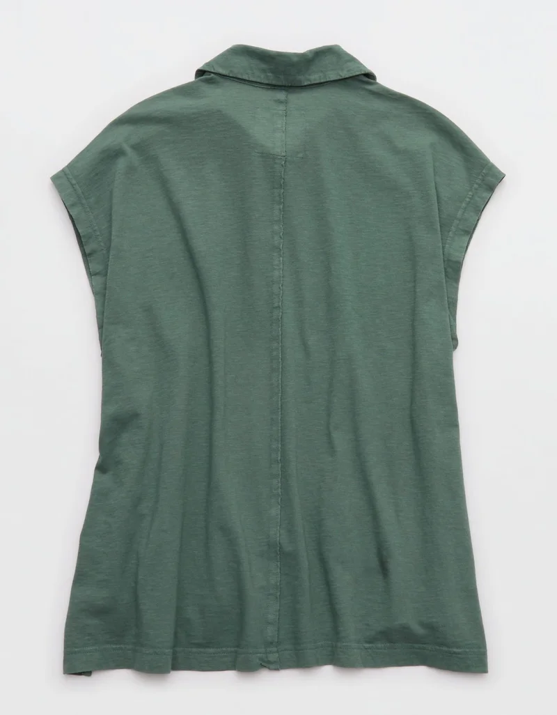 Aerie  Aerie Happiest Oversized Polo T-Shirt for Women | Best Price UAE