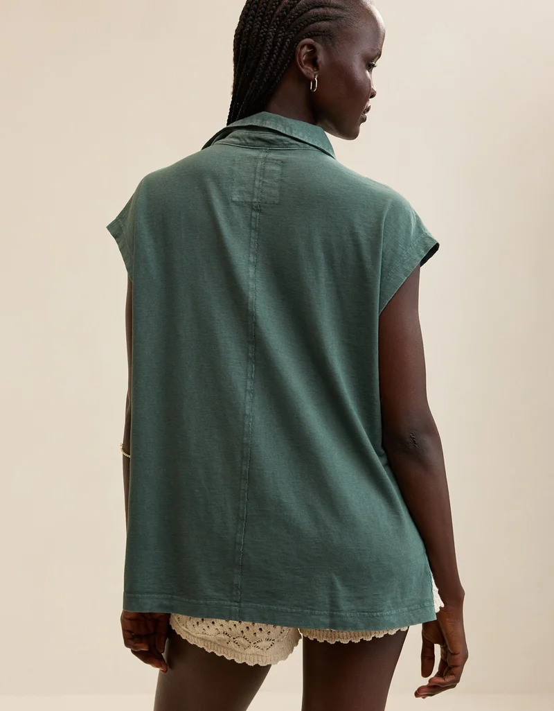 Aerie  Aerie Happiest Oversized Polo T-Shirt for Women | Best Price UAE
