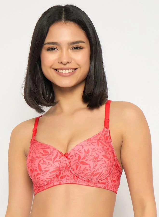 Clovia Clovia Pack of 2 - Printed Padded Non-Wired Full Coverage Multiway T-Shirt Bra