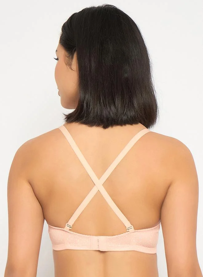 Clovia Clovia Pack of 2 - Printed Padded Non-Wired Full Coverage Multiway T-Shirt Bra