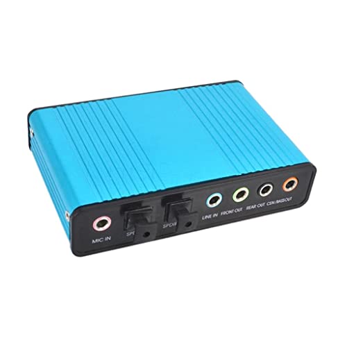 MERISHOPP USB External Sound Card 5.1 Surround Sound Optical Audio Sound Card, Blue | Computers/Tablets & Networking | Laptop & Desktop Accessories | Sound Cards - Image 1