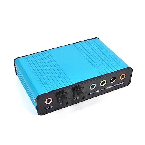 MERISHOPP USB External Sound Card 5.1 Surround Sound Optical Audio Sound Card, Blue | Computers/Tablets & Networking | Laptop & Desktop Accessories | Sound Cards - Image 4