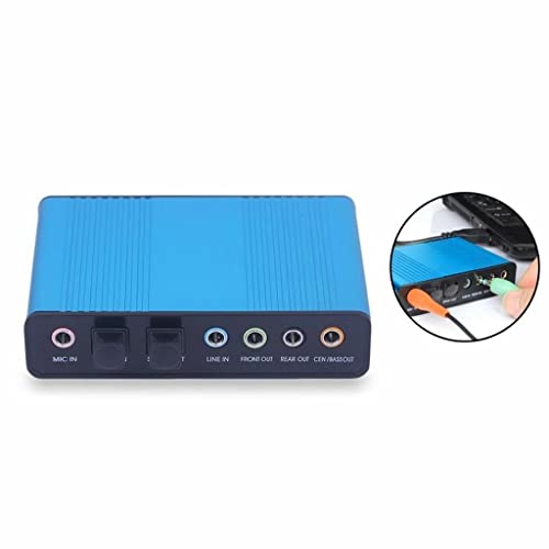 MERISHOPP USB External Sound Card 5.1 Surround Sound Optical Audio Sound Card, Blue | Computers/Tablets & Networking | Laptop & Desktop Accessories | Sound Cards - Image 3