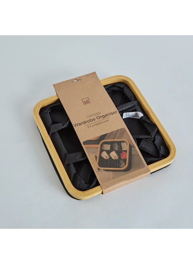 Home Box Oxford 9-Compartment Fabric Wardrobe Organiser 30.5 x 9.5 x 30.5 cm - Image 5