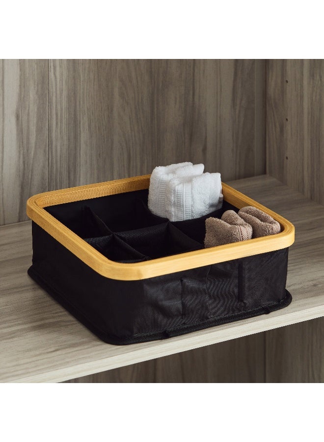 Home Box Oxford 9-Compartment Fabric Wardrobe Organiser 30.5 x 9.5 x 30.5 cm - Image 1