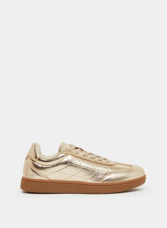 Styli Styli Retro Sole Lace Up Sneakers